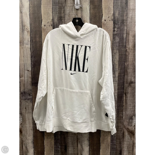 Athletic Sweatshirt Hoodie By Nike In White, Size: 2x