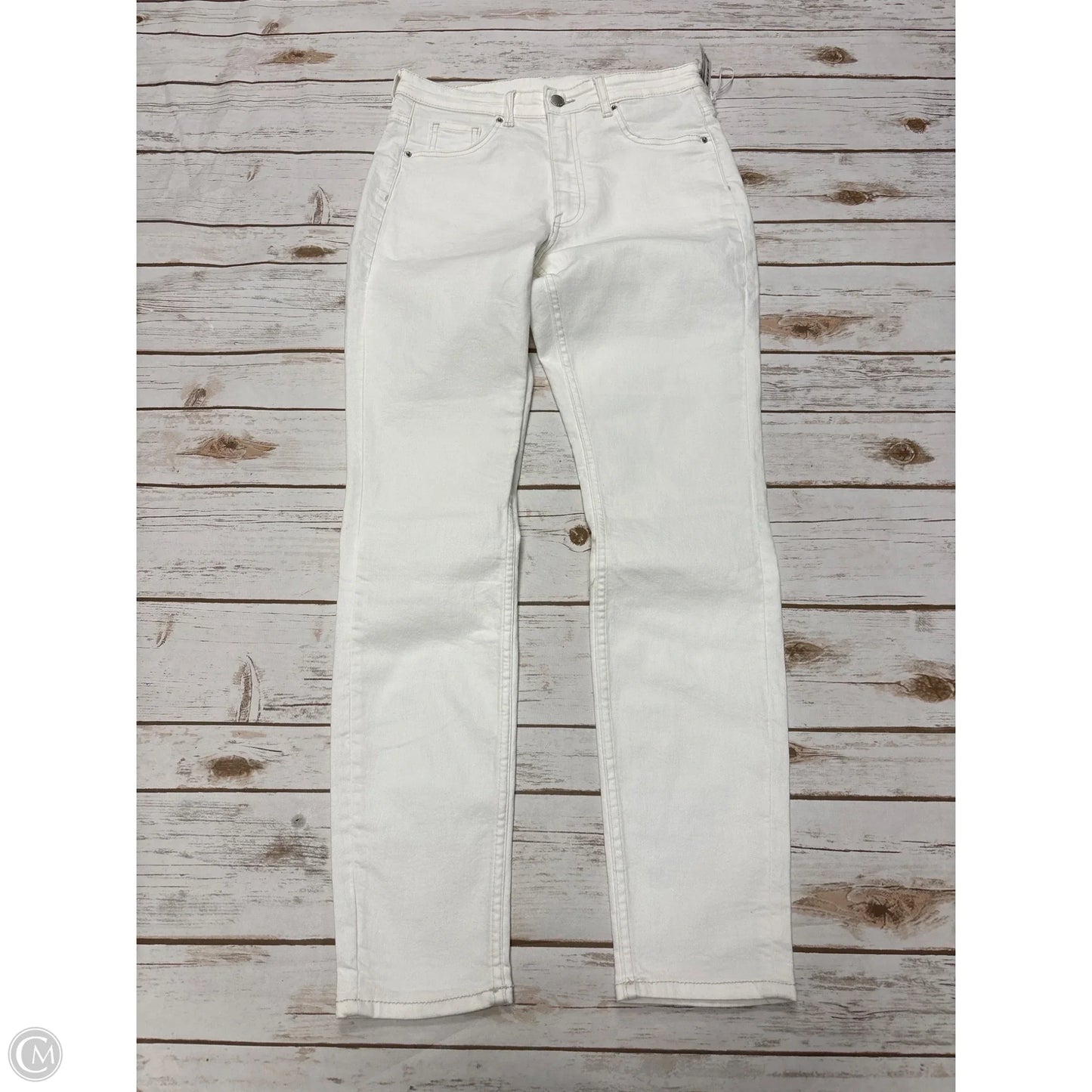 Jeans Straight By Cmf In White Denim, Size: 8