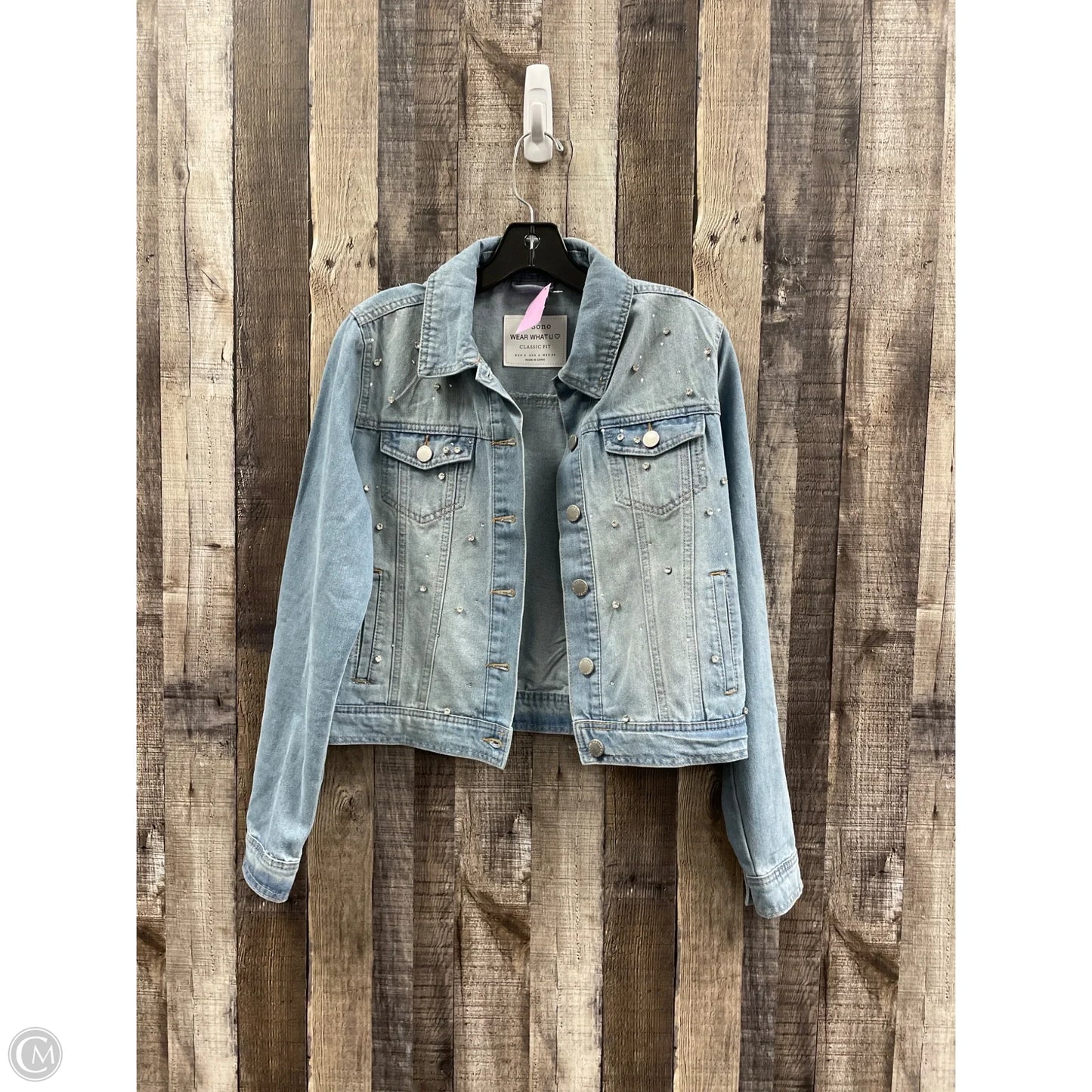 Jacket Denim By Ci Sono In Blue Denim, Size: S