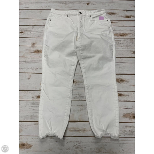 Jeans Skinny By Loft In White Denim, Size: 12