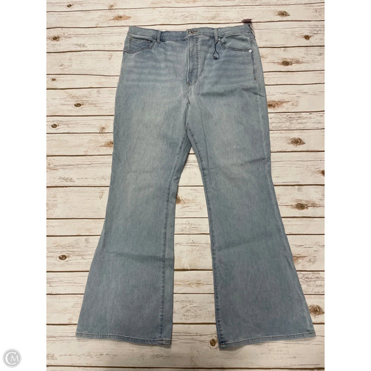 Jeans Flared By Express In Blue Denim, Size: 18