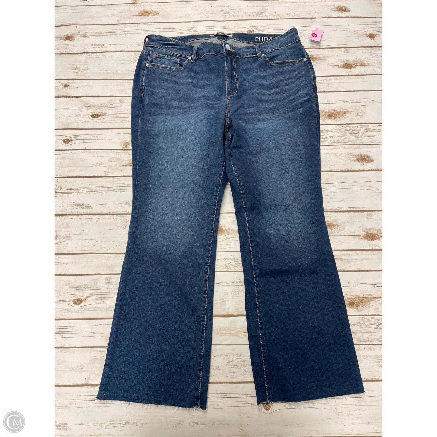 Jeans Flared By Cme In Blue Denim, Size: 20