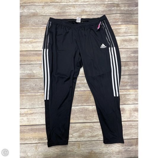 Athletic Pants By Adidas In Black, Size: 3x