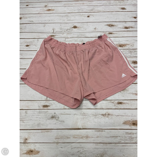 Athletic Shorts By Adidas In Pink, Size: 4x