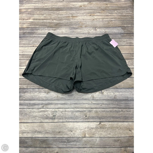 Athletic Shorts By Adidas In Grey, Size: 3x