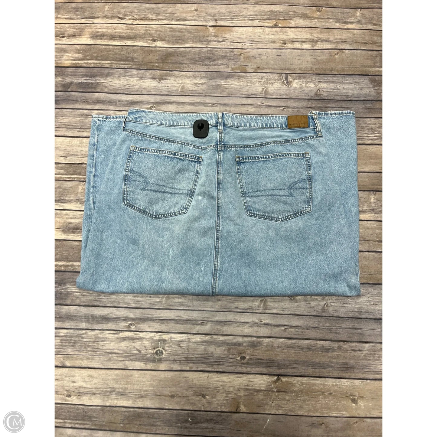 Skirt Maxi By American Eagle In Blue Denim, Size: 18