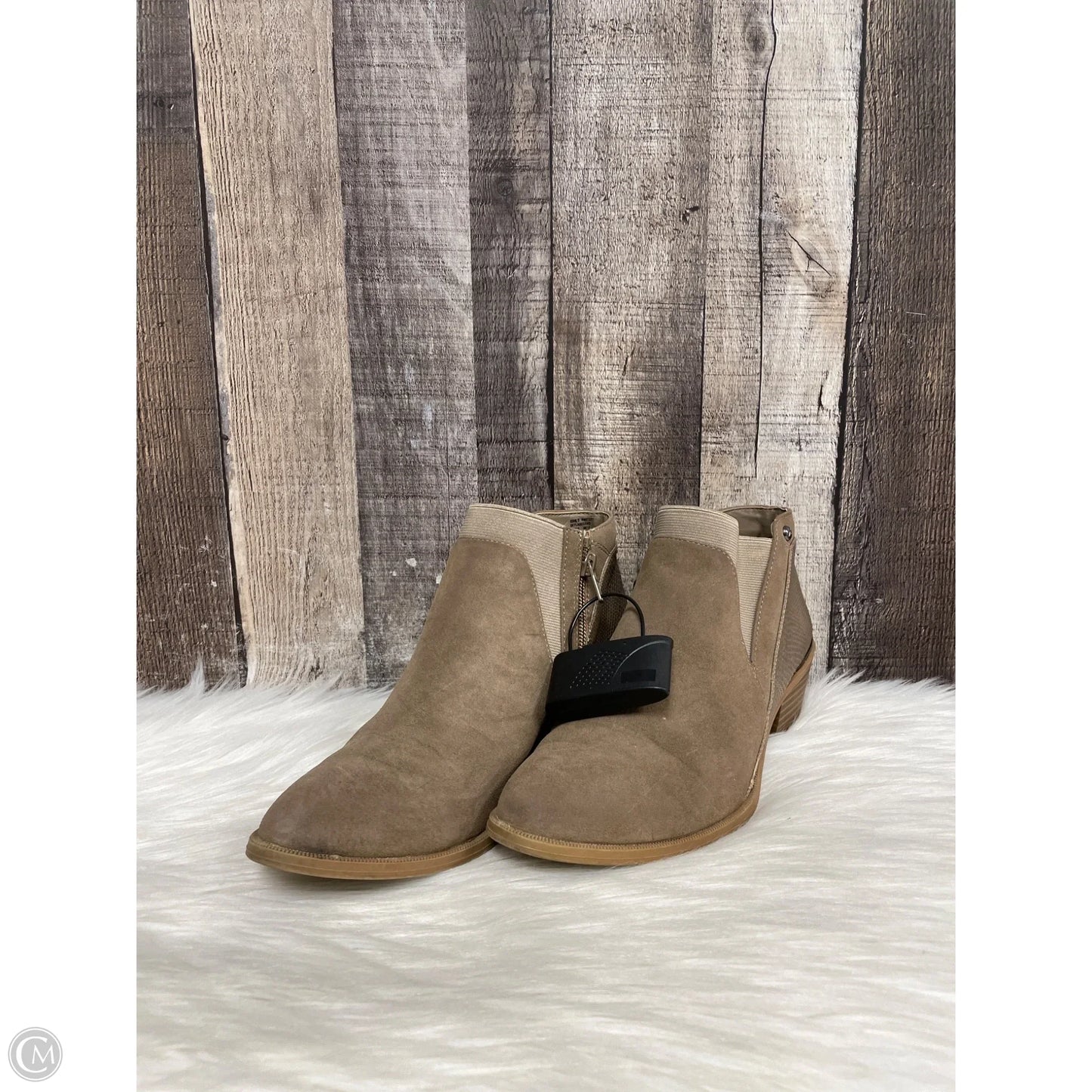 Boots Ankle Heels By Simply Vera In Tan, Size: 7