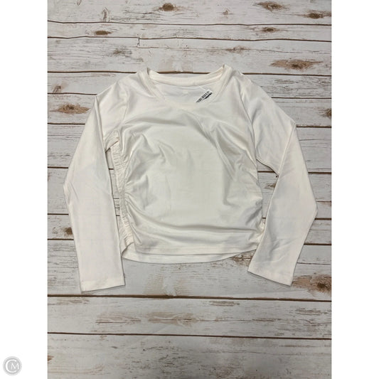 Athletic Top Long Sleeve Crewneck By All In Motion In Ivory, Size: Xs