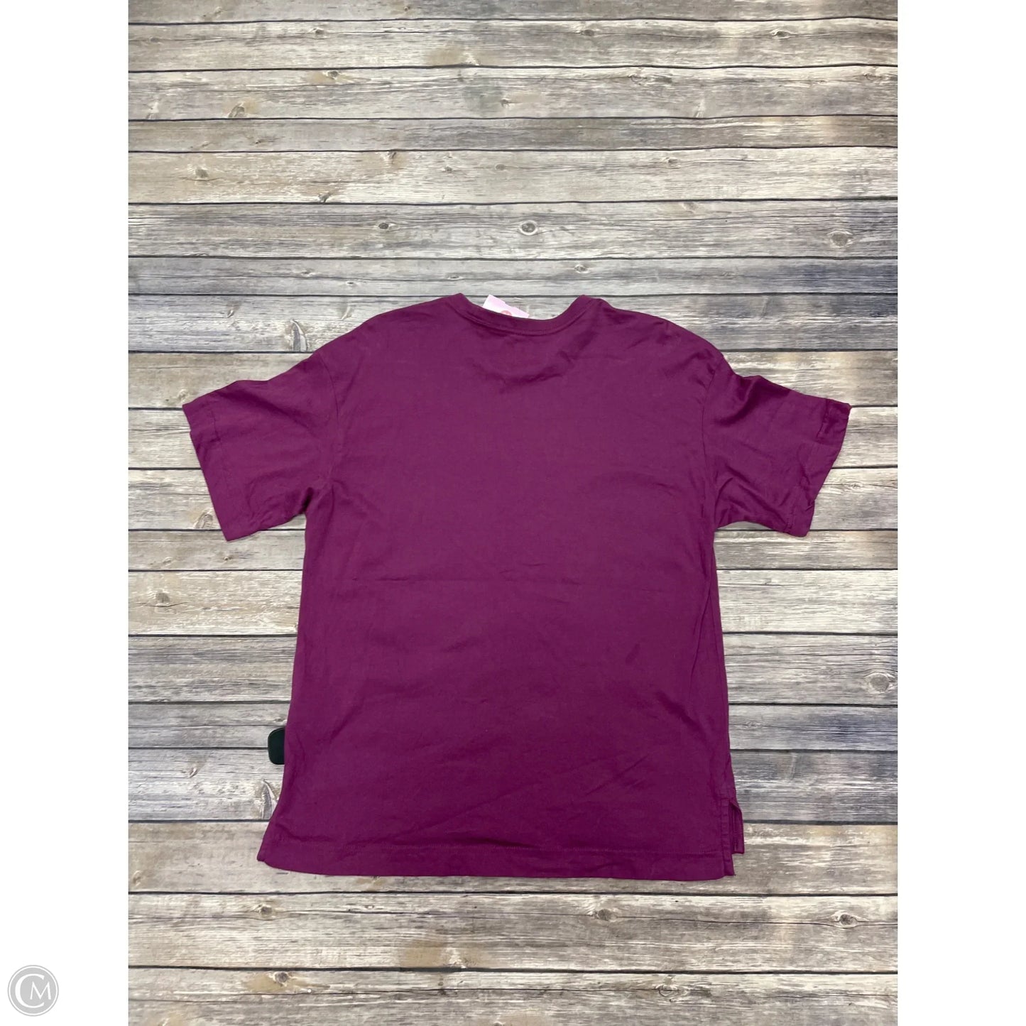 Athletic Top Short Sleeve By Champion In Maroon, Size: M