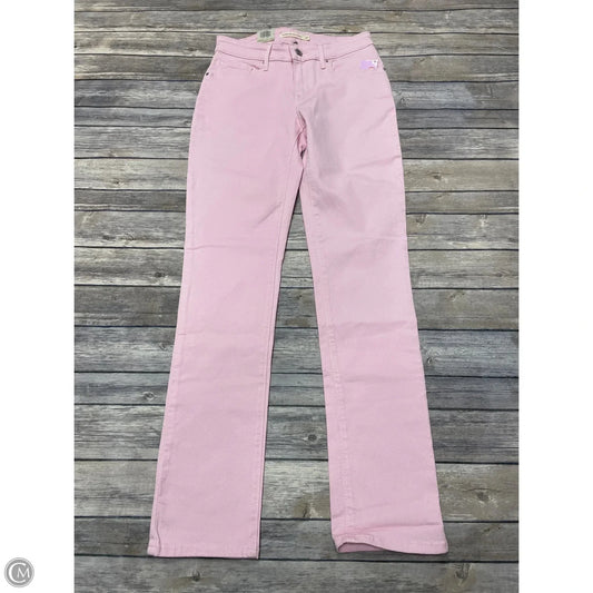 Jeans Skinny By Levis In Pink Denim, Size: 4