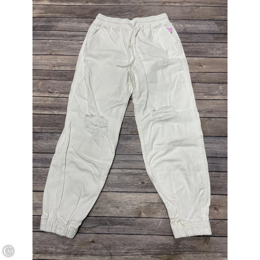 Jeans Cropped By Forever 21 In White Denim, Size: S