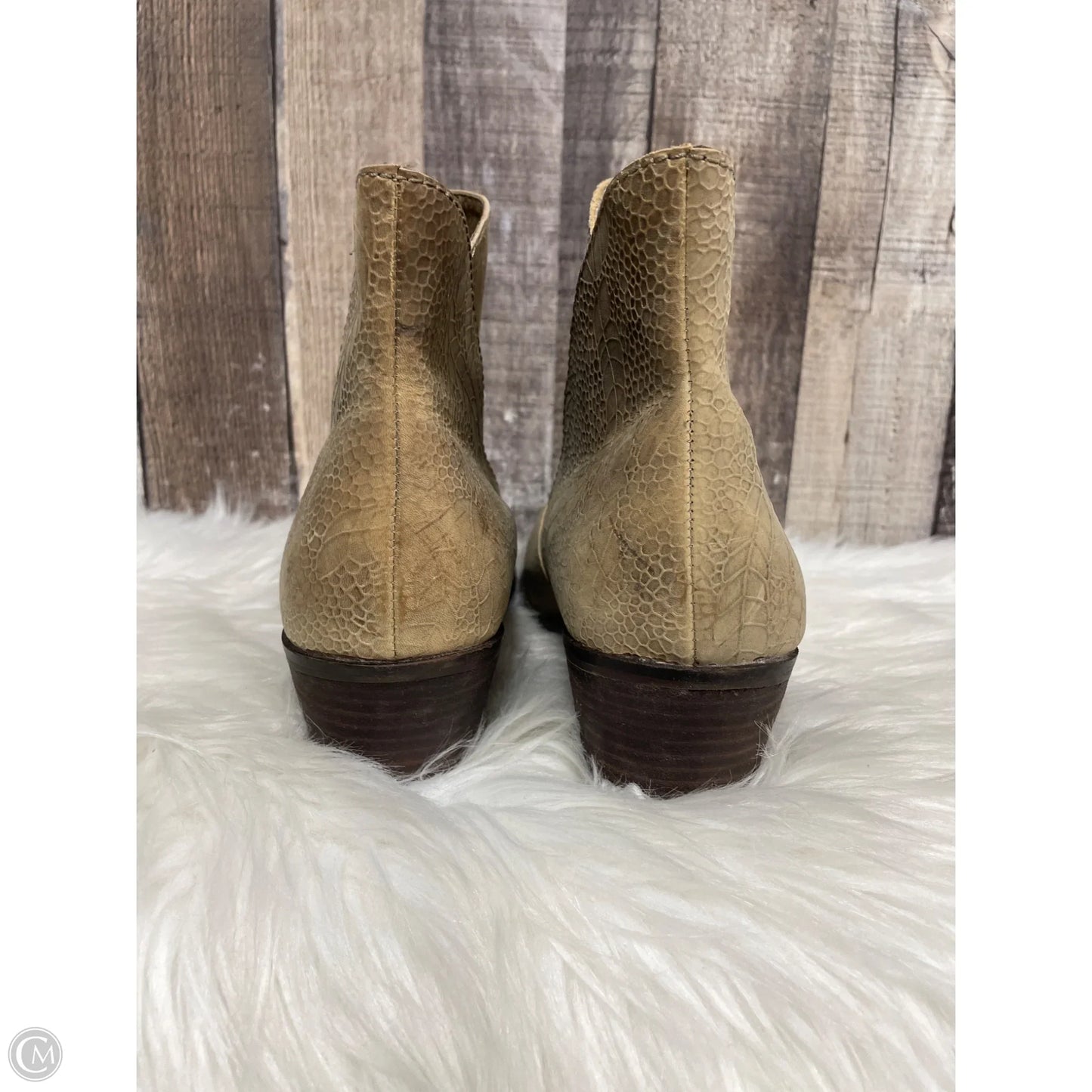 Boots Ankle Heels By Adam Tucker In Brown, Size: 9.5