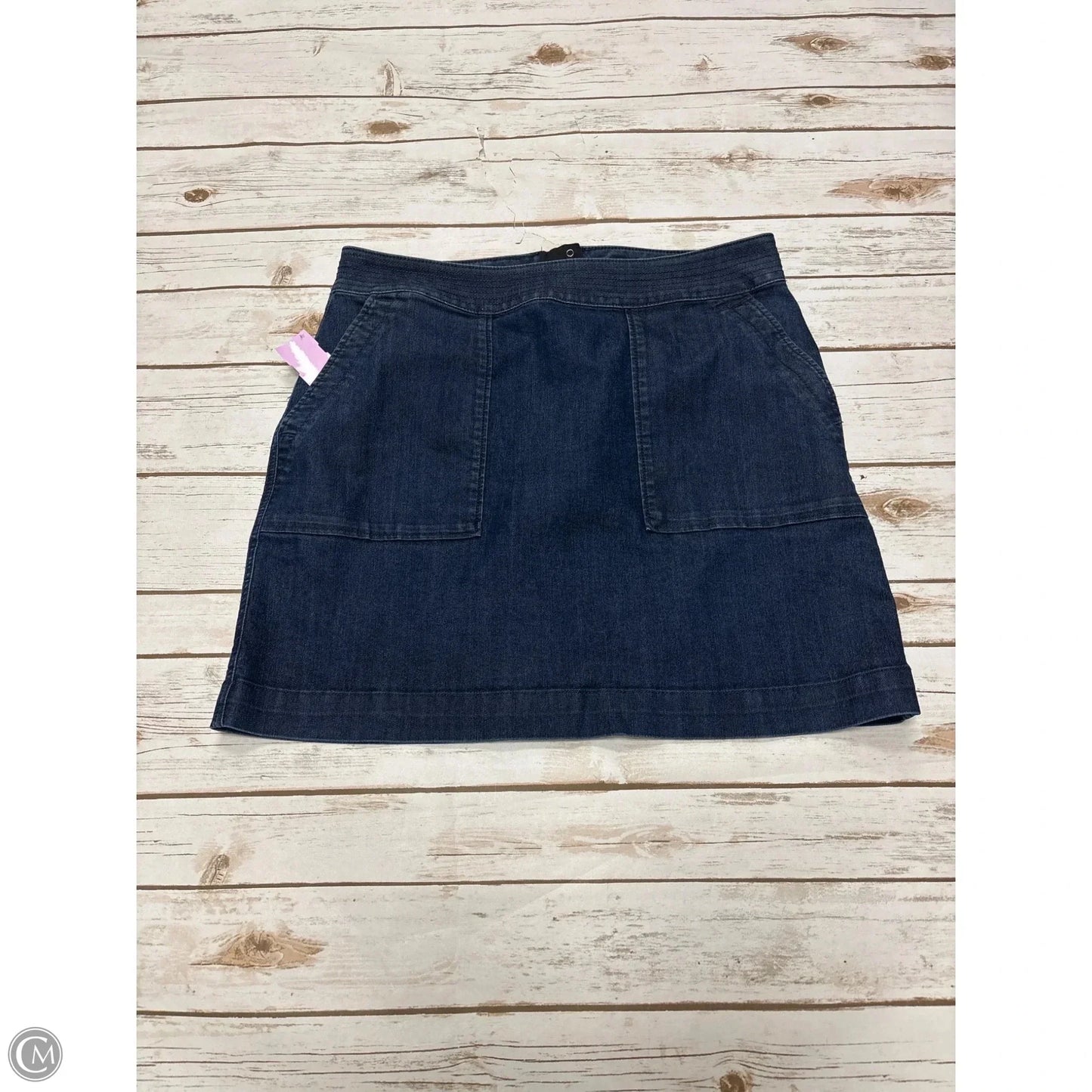 Skirt Mini & Short By Loft In Blue Denim, Size: L