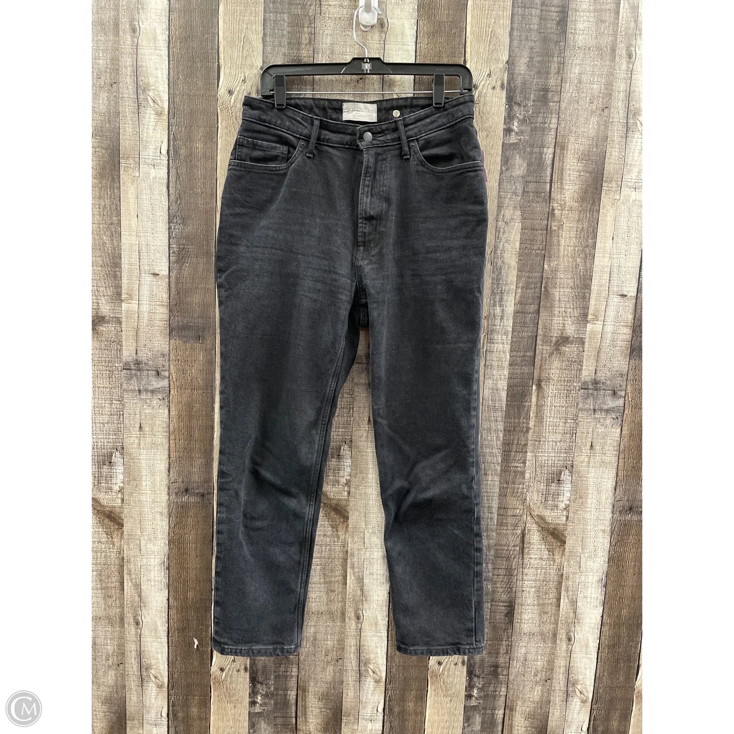 Jeans Straight By Everlane In Black Denim, Size: 10