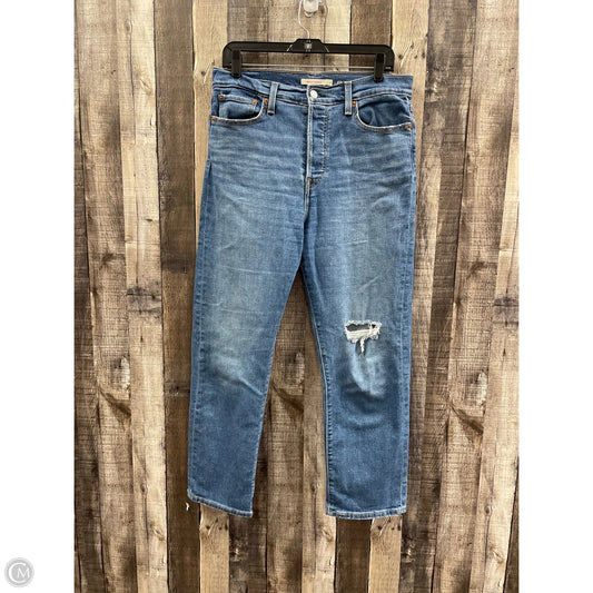 Jeans Straight By Levis In Blue Denim, Size: 12