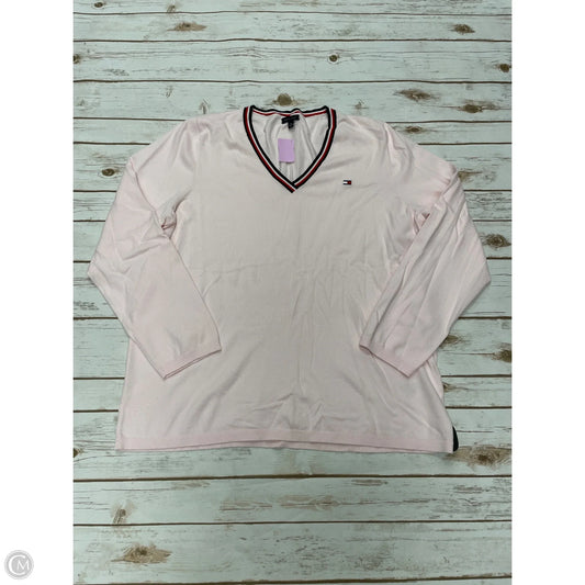 Sweater By Tommy Hilfiger In Pink, Size: Xxl