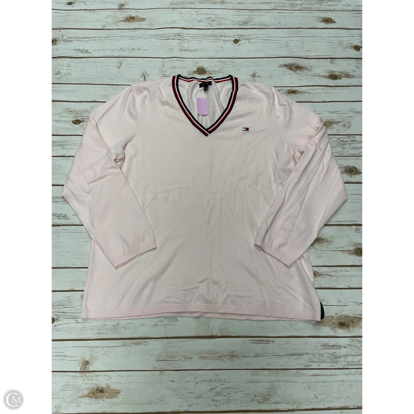 Sweater By Tommy Hilfiger In Pink, Size: Xxl