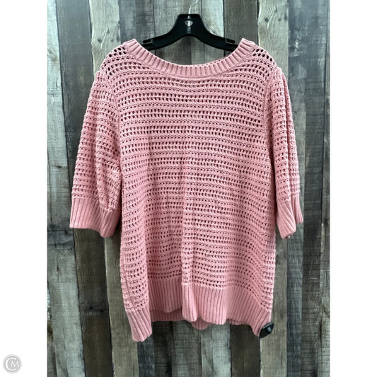 Sweater By Sonoma In Pink, Size: 1x
