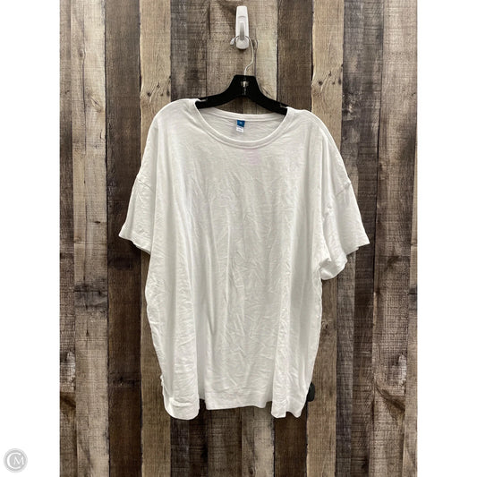 Top Short Sleeve Basic By Old Navy In White, Size: Xl