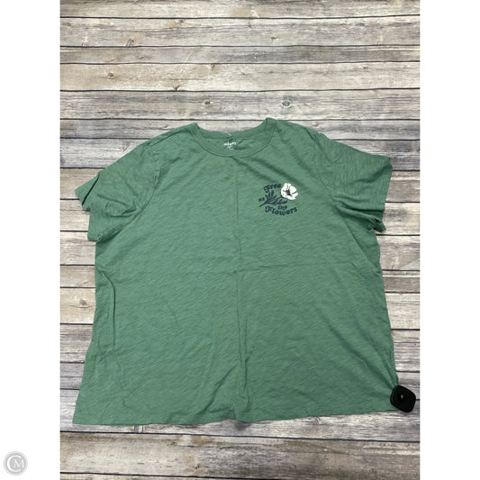Top Short Sleeve Basic By Old Navy In Green, Size: Xxl