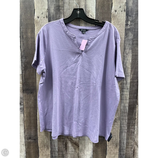 Top Short Sleeve By Eddie Bauer In Purple, Size: Xxl