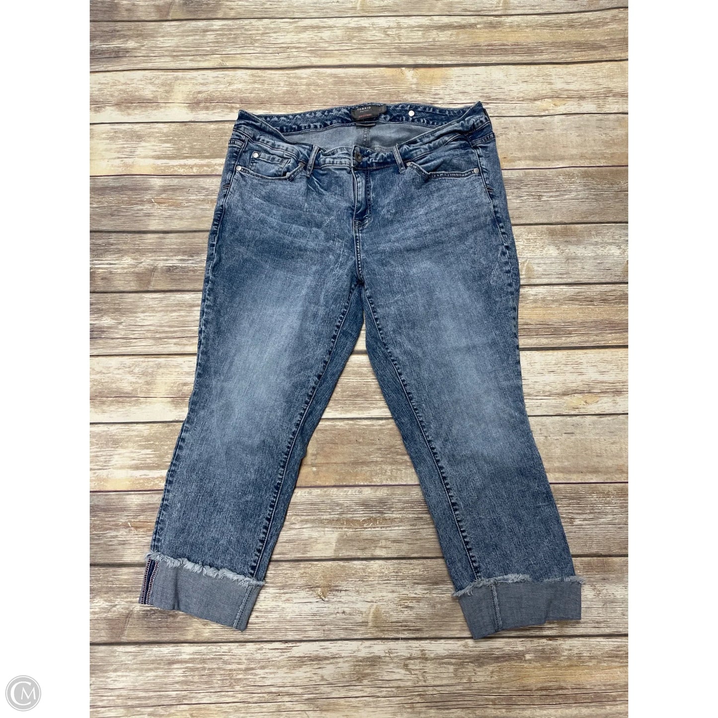 Jeans Boyfriend By Torrid In Blue Denim, Size: 16