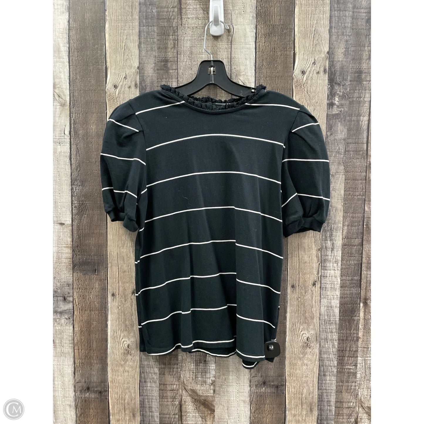 Top Short Sleeve By Who What Wear In Black, Size: S
