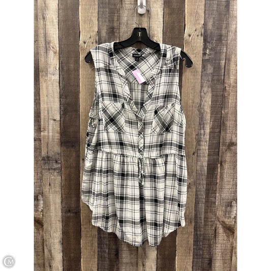 Top Sleeveless By Torrid In Plaid Pattern, Size: Xl