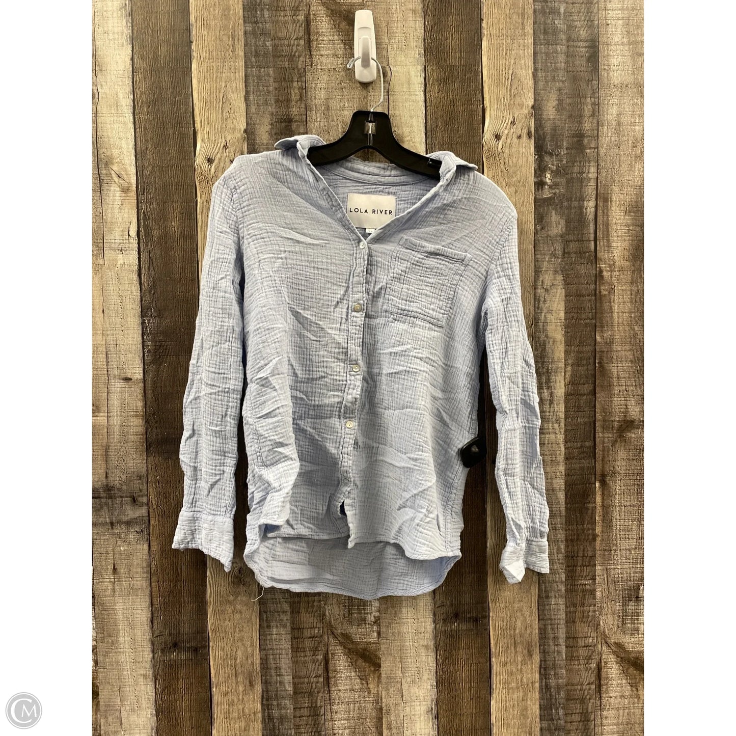 Top Long Sleeve By Lola In Blue, Size: Xs