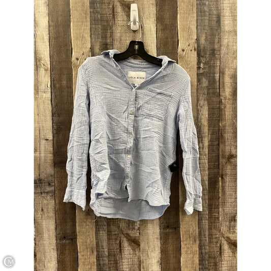 Top Long Sleeve By Lola In Blue, Size: Xs