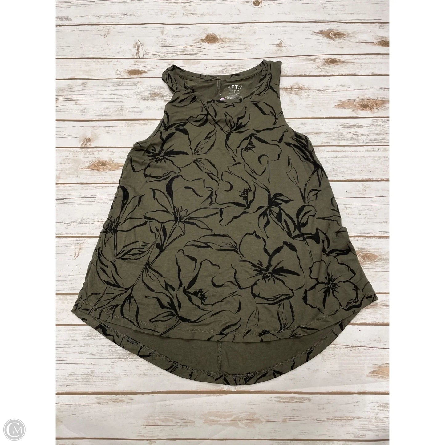 Top Sleeveless By Apt 9 In Green, Size: S
