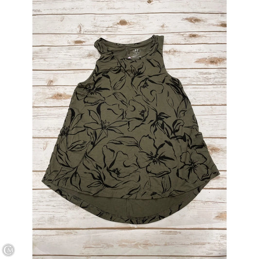 Top Sleeveless By Apt 9 In Green, Size: S