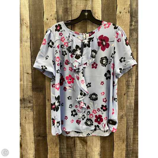 Top Short Sleeve By Elle In Multi-colored, Size: L