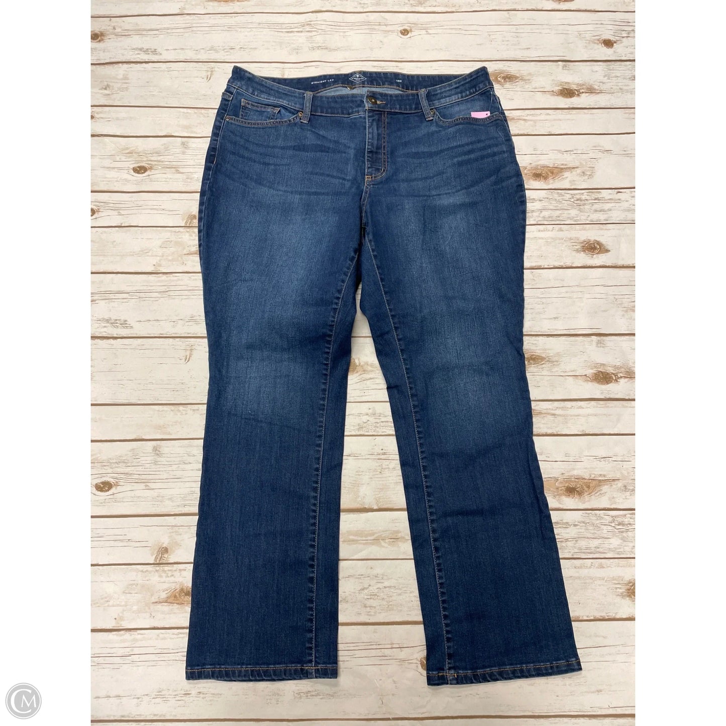 Jeans Straight By St Johns Bay In Blue Denim, Size: 18