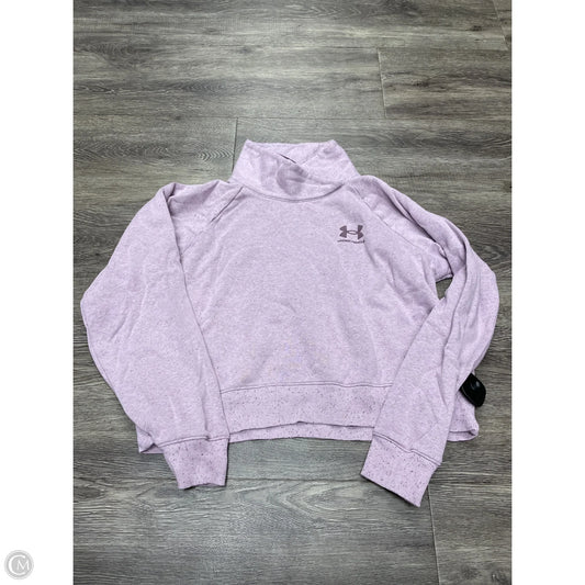 Athletic Top Long Sleeve Crewneck By Under Armour In Purple, Size: S