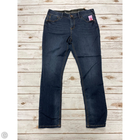Jeans Skinny By Natural Reflections In Blue Denim, Size: 14