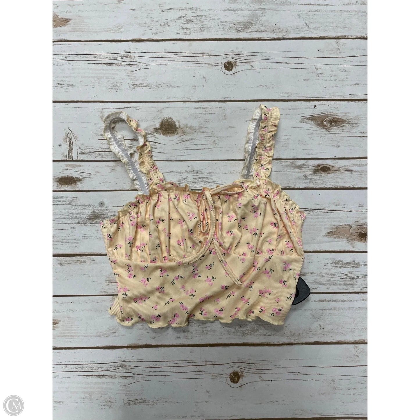 Top Sleeveless By Shein In Yellow, Size: M