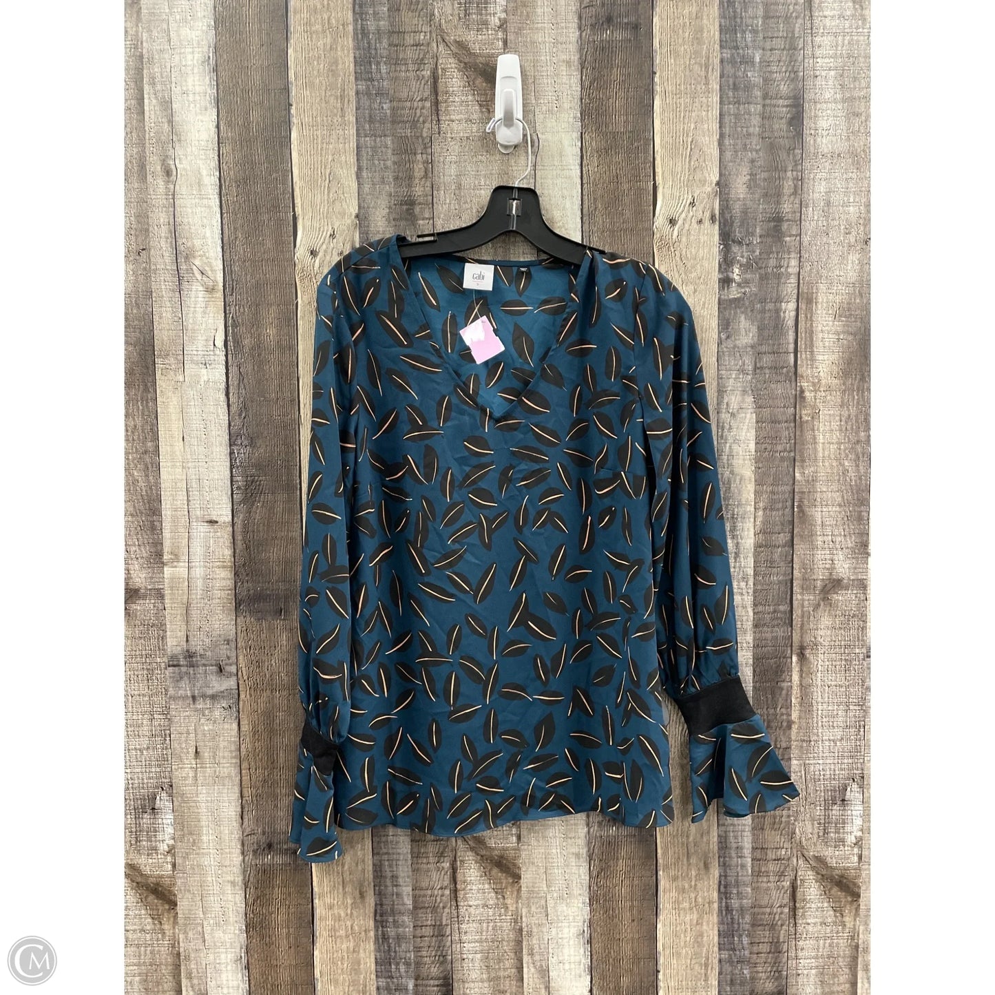 Top Long Sleeve By Cabi In Blue, Size: S