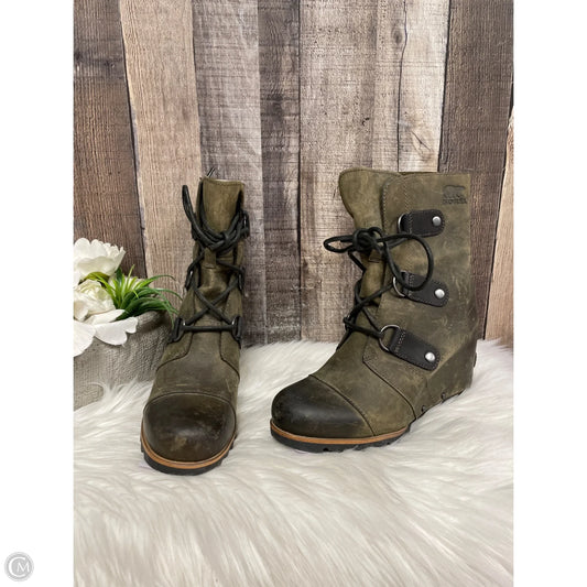 Boots Ankle Heels By Sorel In Taupe, Size: 6