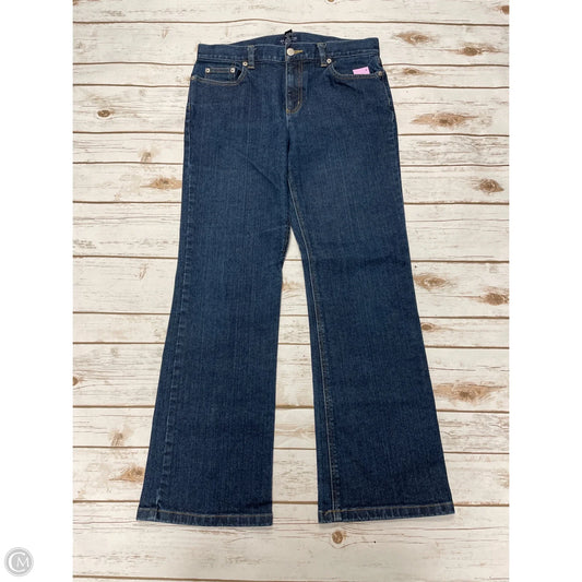 Jeans Straight By Ann Taylor In Blue Denim, Size: 8p