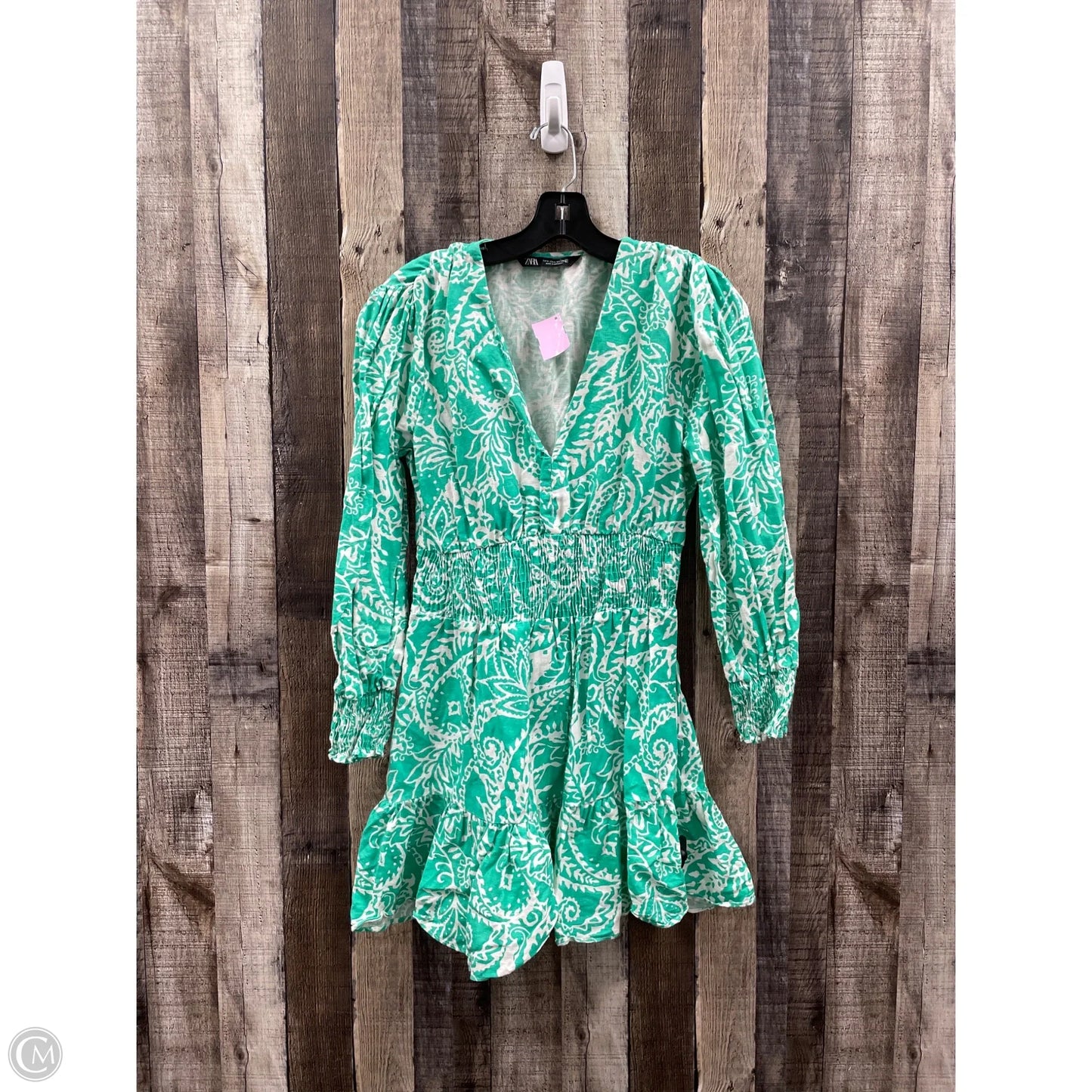 Dress Casual Maxi By Zara In Green, Size: S