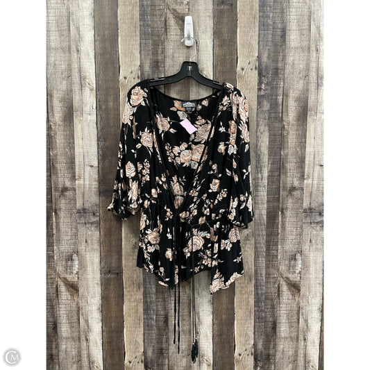 Top Short Sleeve By Angie In Multi-colored, Size: 1x