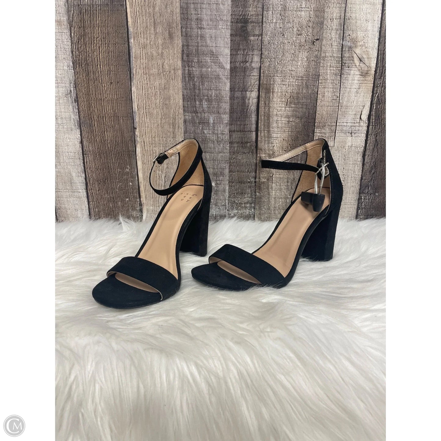 Sandals Heels Block By A New Day In Black, Size: 5.5