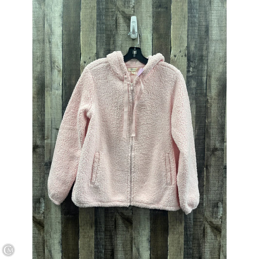 Jacket Fleece By Style And Company In Pink, Size: S