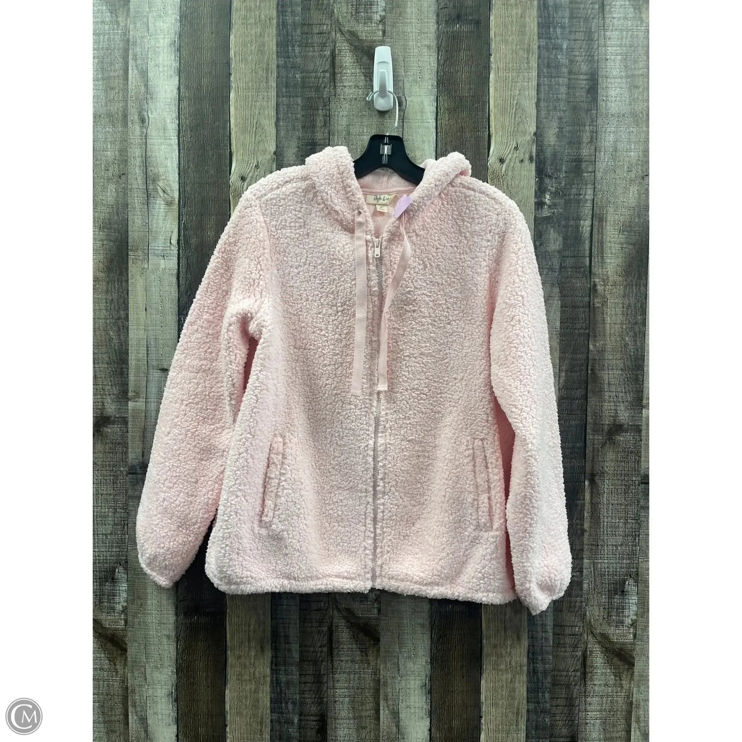 Jacket Fleece By Style And Company In Pink, Size: S