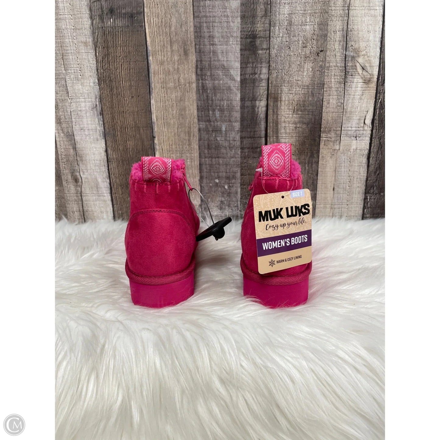 Boots Ankle Flats By Muk Luks In Pink, Size: 7