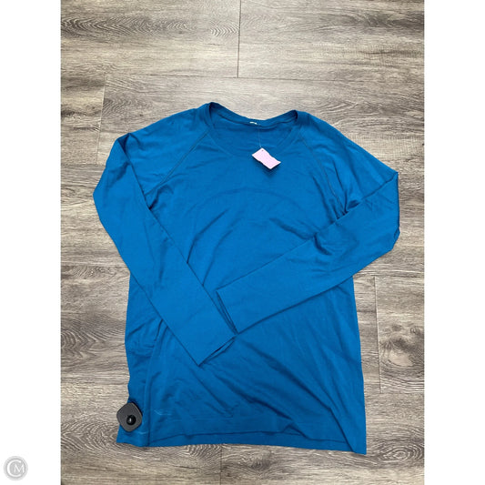 Athletic Top Long Sleeve Crewneck By Lululemon In Blue, Size: L