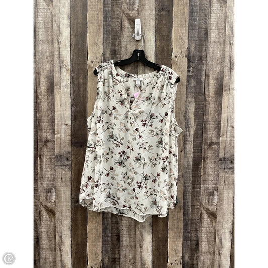 Top Sleeveless By Carolina Belle In Floral Print, Size: 3x