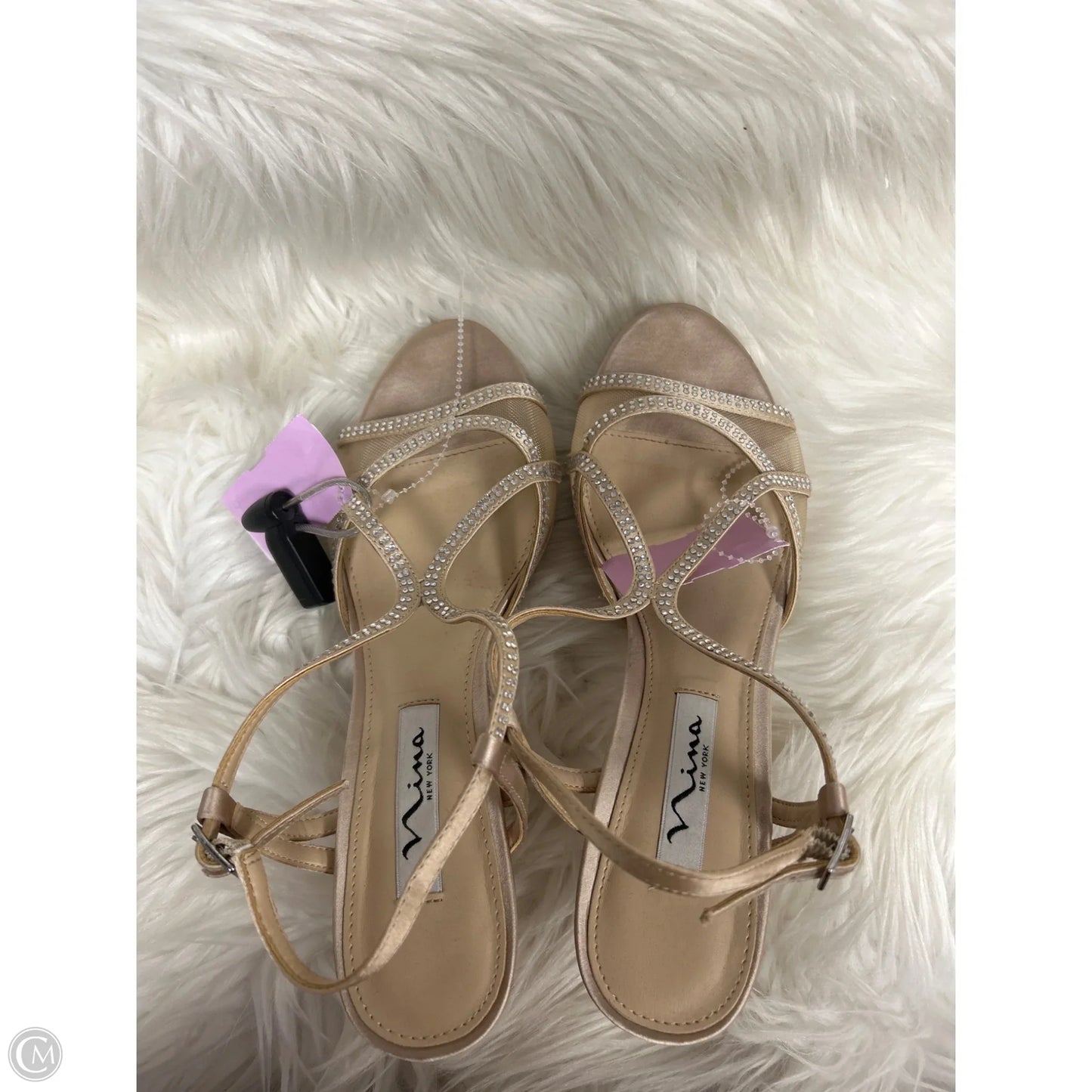 Sandals Heels Stiletto By Nina In Beige, Size: 7.5