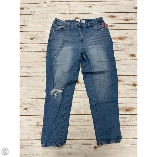 Jeans Straight By Time And Tru In Blue Denim, Size: 14